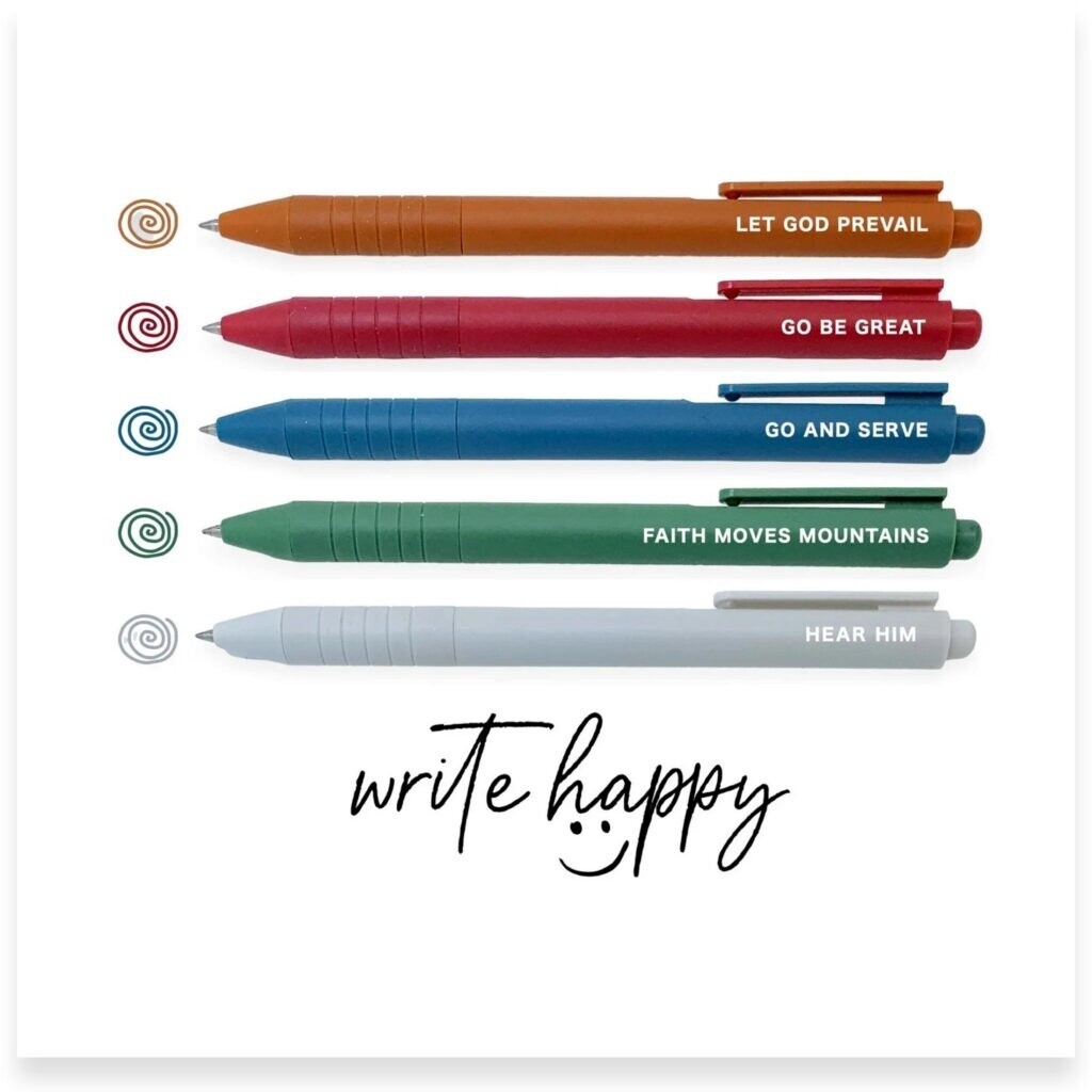Write Happy LDS Missionary 5 Piece Gel Pen Set, Go And Serve