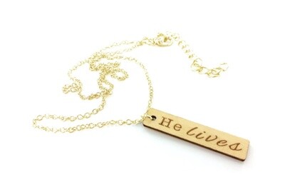 He Lives Necklace