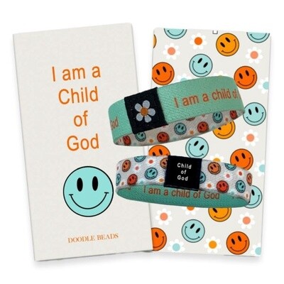 I Am A Child Of God Woven Bracelet, Smiley Face