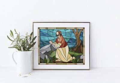 Jesus in Gethsemane - A5 Print