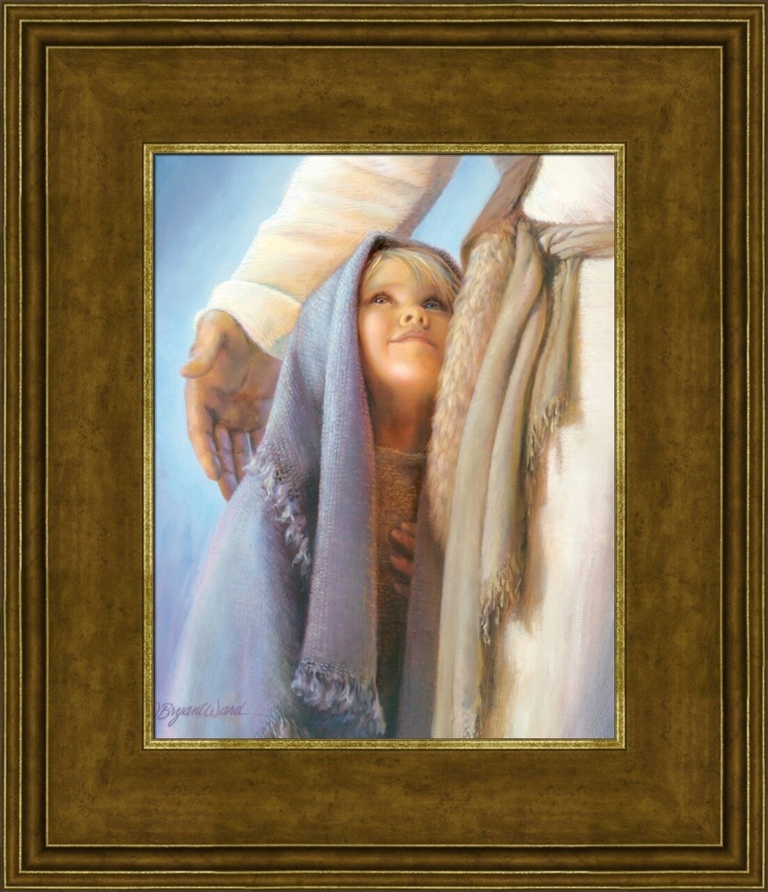 Under His Wing, Jay Bryant Ward, 12x14 framed Strata Design