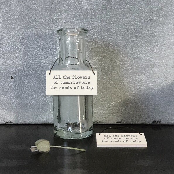 Little message sign-All the flowers of tomorrow
