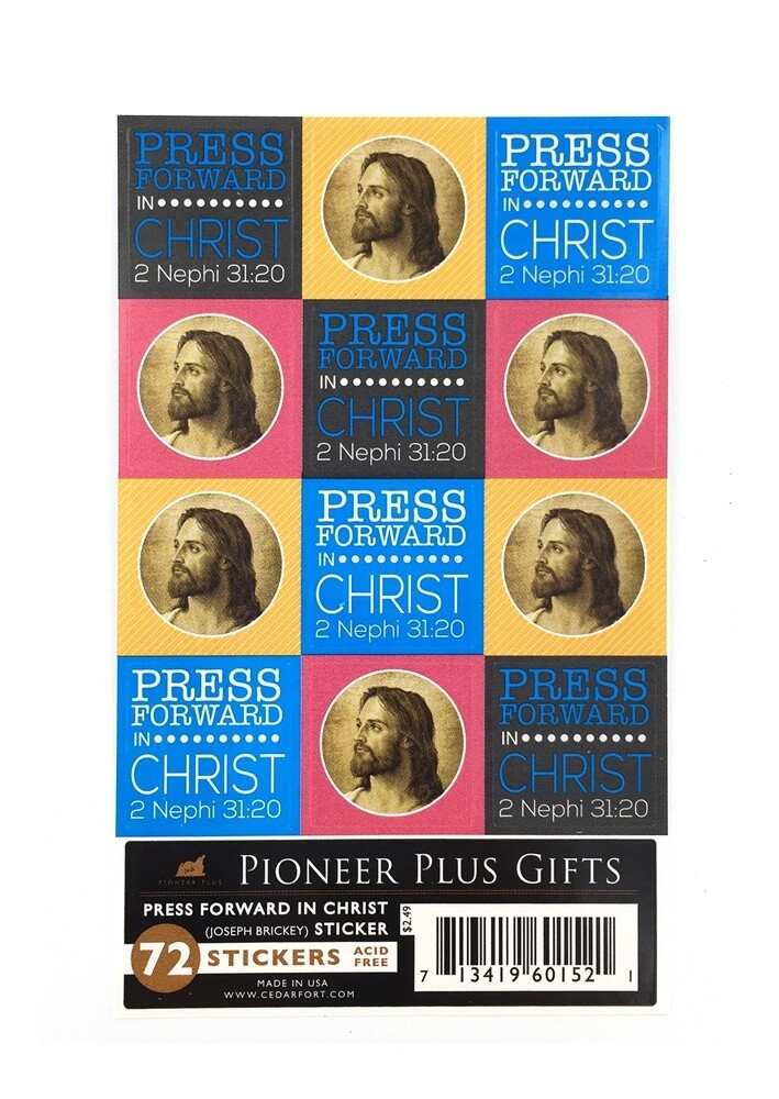 Press forward in Christ stickers