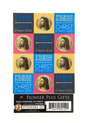 Press forward in Christ stickers
