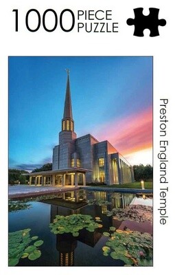 Preston England Temple Portrait 1000 Jigsaw Puzzle by Jonathan Ellison