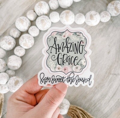 Amazing Grace Vinyl, Sticker, 3x3 in.