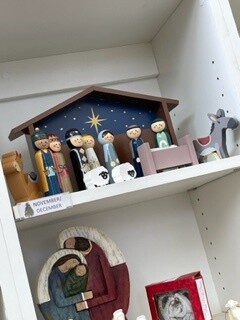 Nativity 14 Piece Peg Doll 8 in