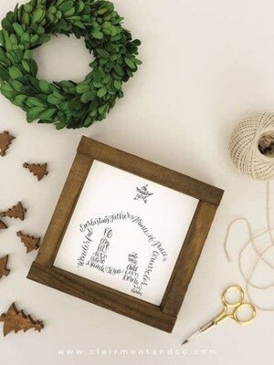 Wood Sign-Manger Scene 5x5