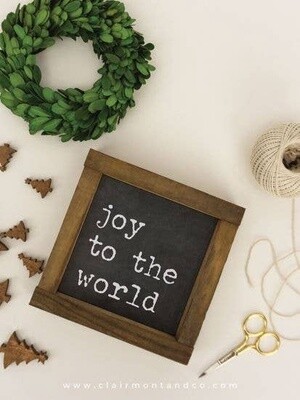 Wood Sign-Joy to the World 5x5
