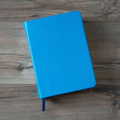 Hand-Bound Leather Quad - Aqua Blue