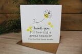 Teacher Bee Card