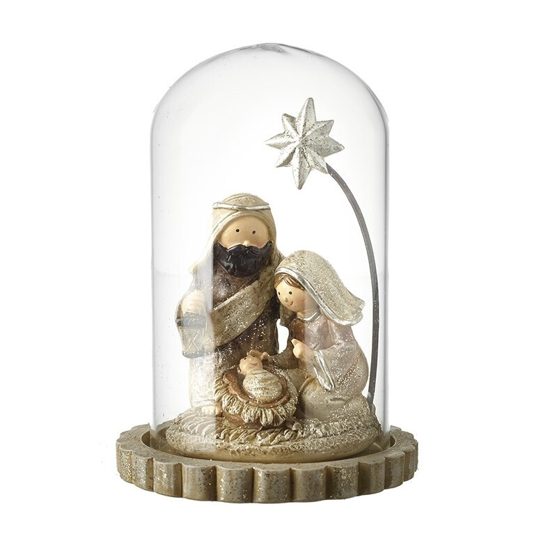 NATIVITY IN GLASS DOME (5.5 Inch)
