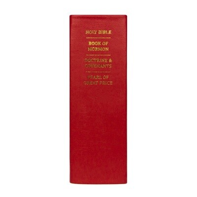 Hand-Bound Leather Quad - Cherry Red
