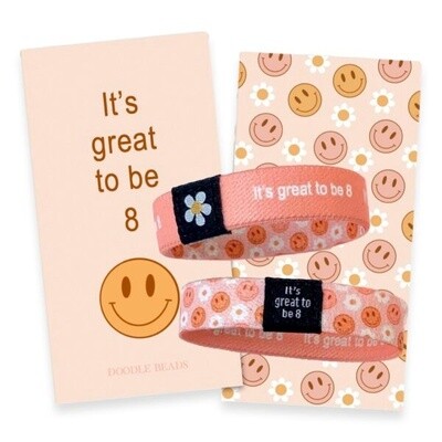 Great To Be 8 Woven Bracelet, Smiley Face