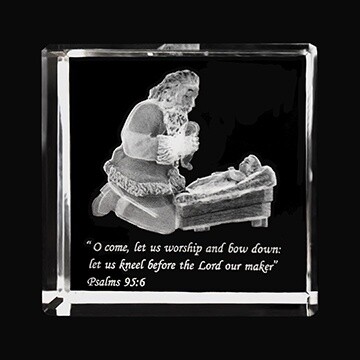 Laser Engraved Crystal Cube - Wondering Awe Crystal Cube