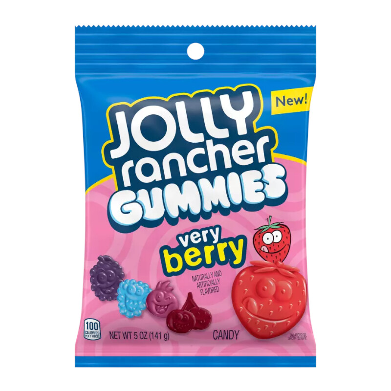 Jolly Rancher Gummies Very Berry Peg Bag 141g (5oz)