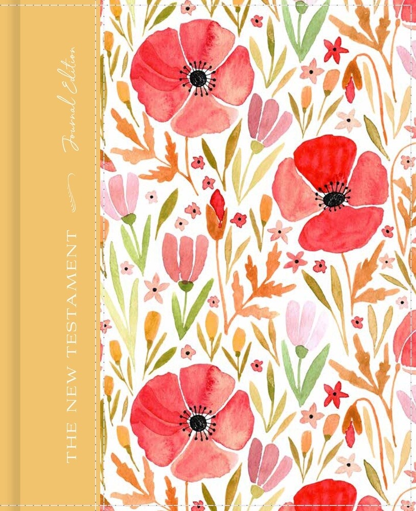 The New Testament, Journal Edition, Red Floral (No Index)