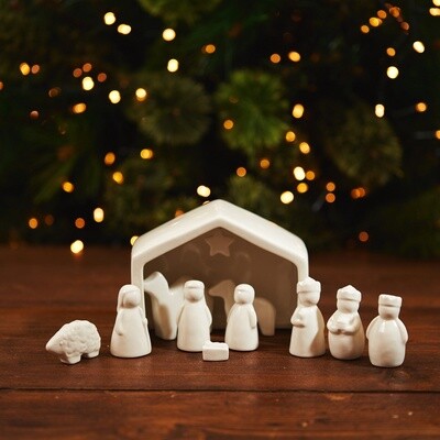 Richard Lang Small White Nativity Set