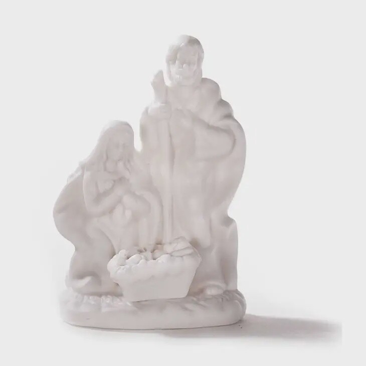 PORCELINE BISQUE HOLY FAMILY 4.5&quot;