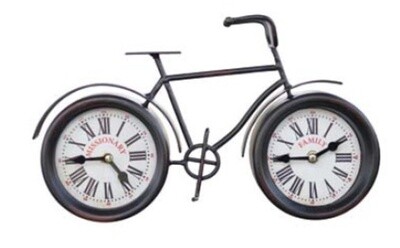 Missionary Bicycle Clock (Black)
