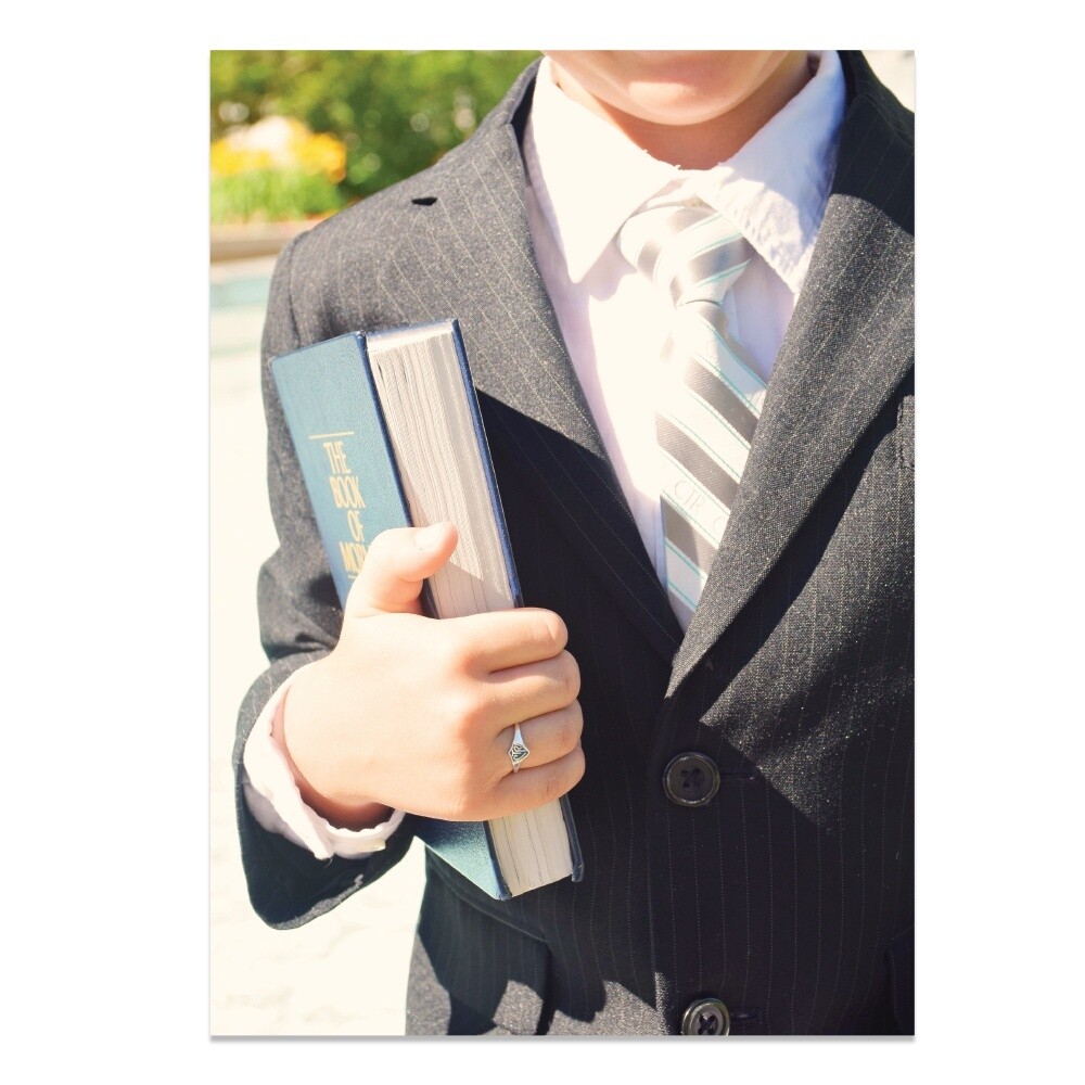 Book of Mormon Boy Baptism Card