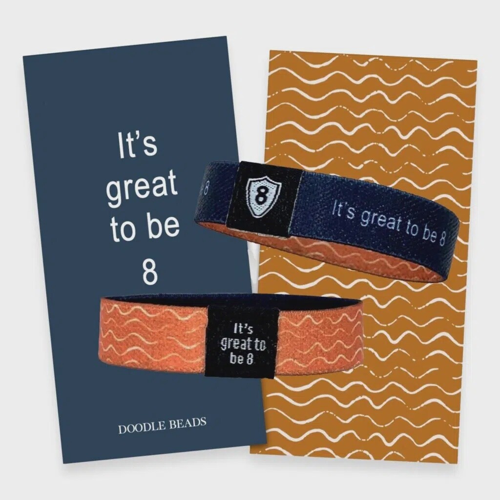 Great to be 8, Woven Navy Bracelet