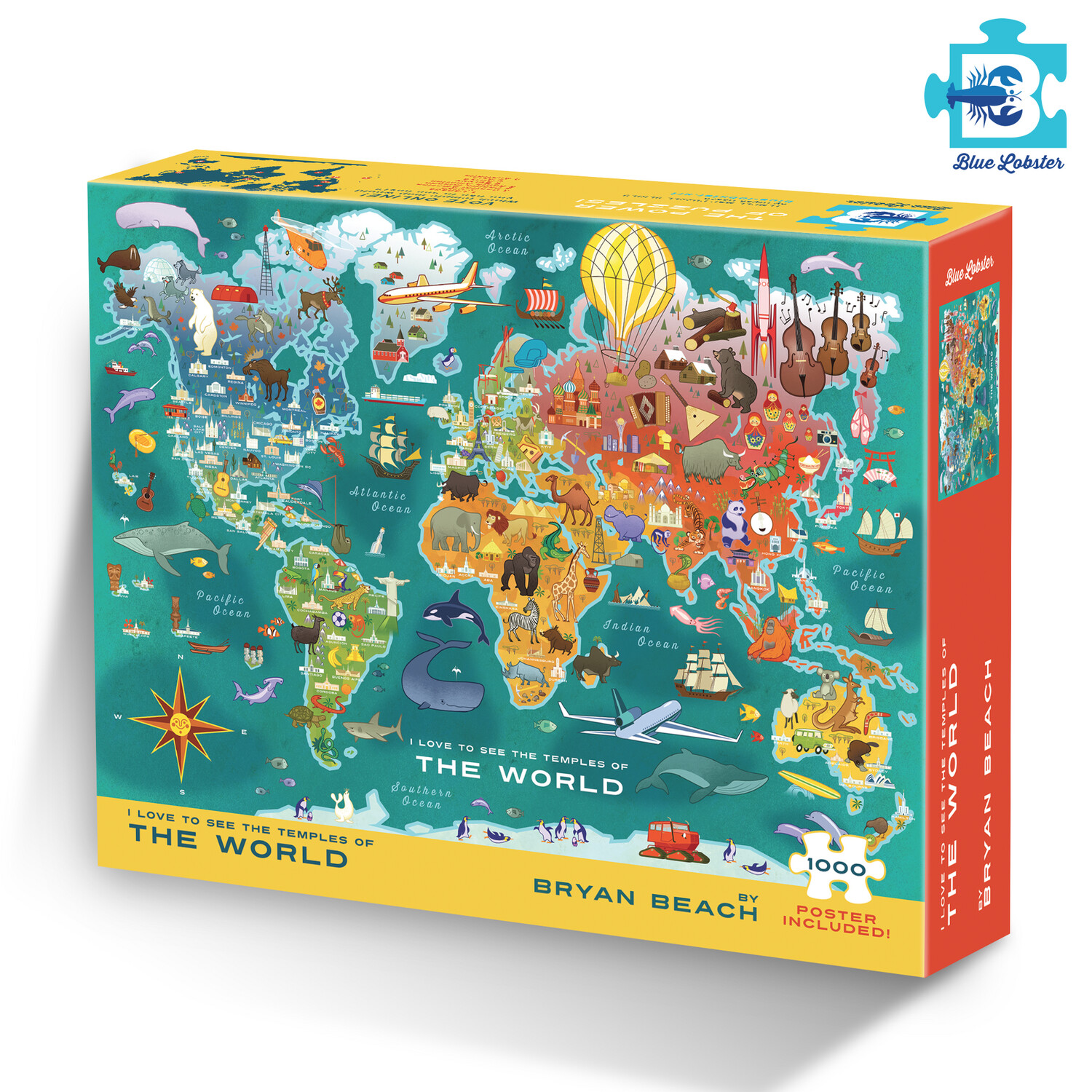 World Temple Map Puzzle