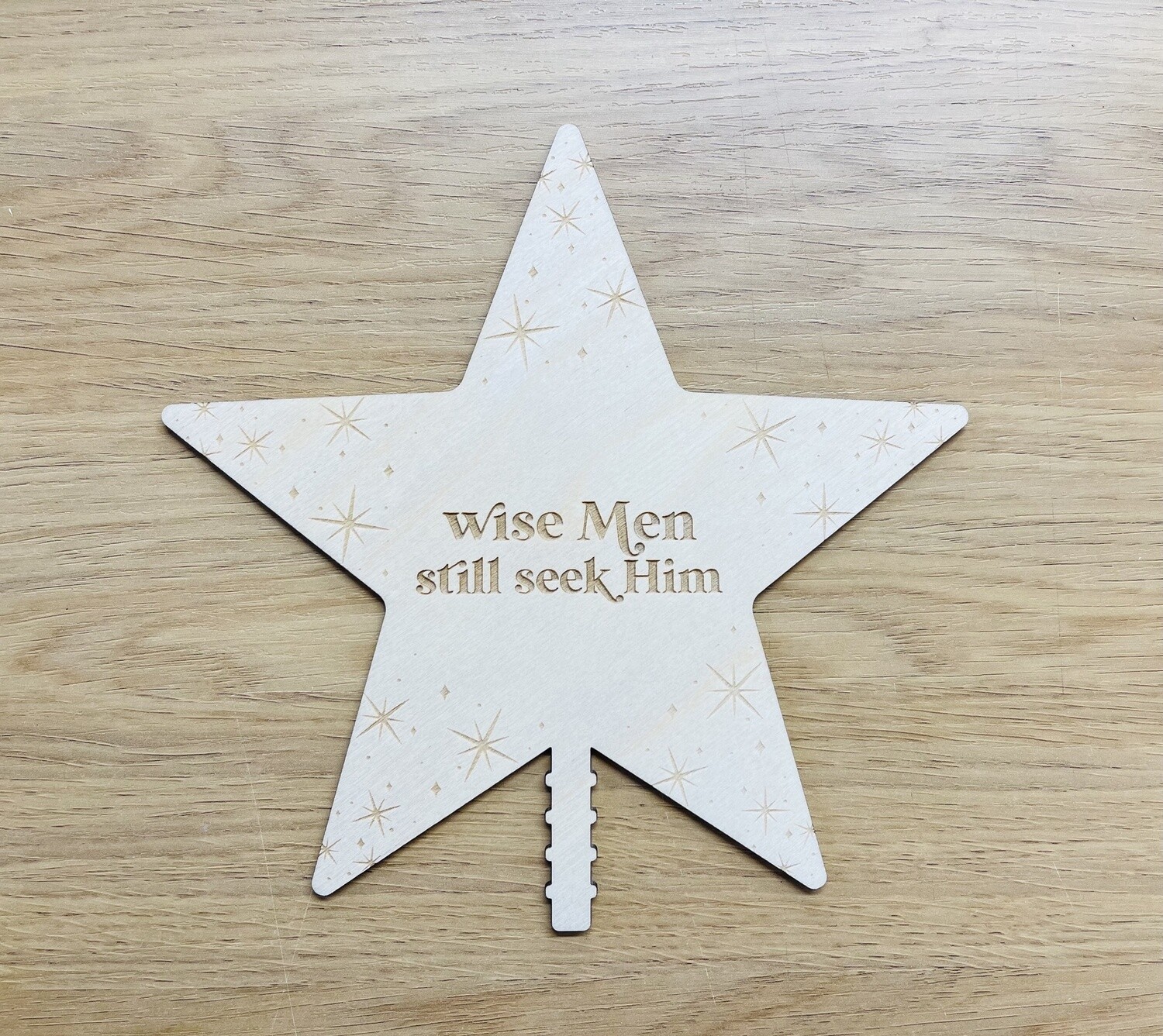 Wooden Christmas Tree Topper - Wise Men Still Seek Him