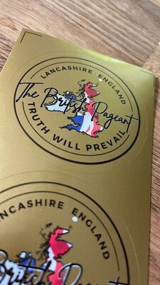 The British Pageant - Truth Will Prevail Union Jack Vinyl Sticker (Pack of 2)