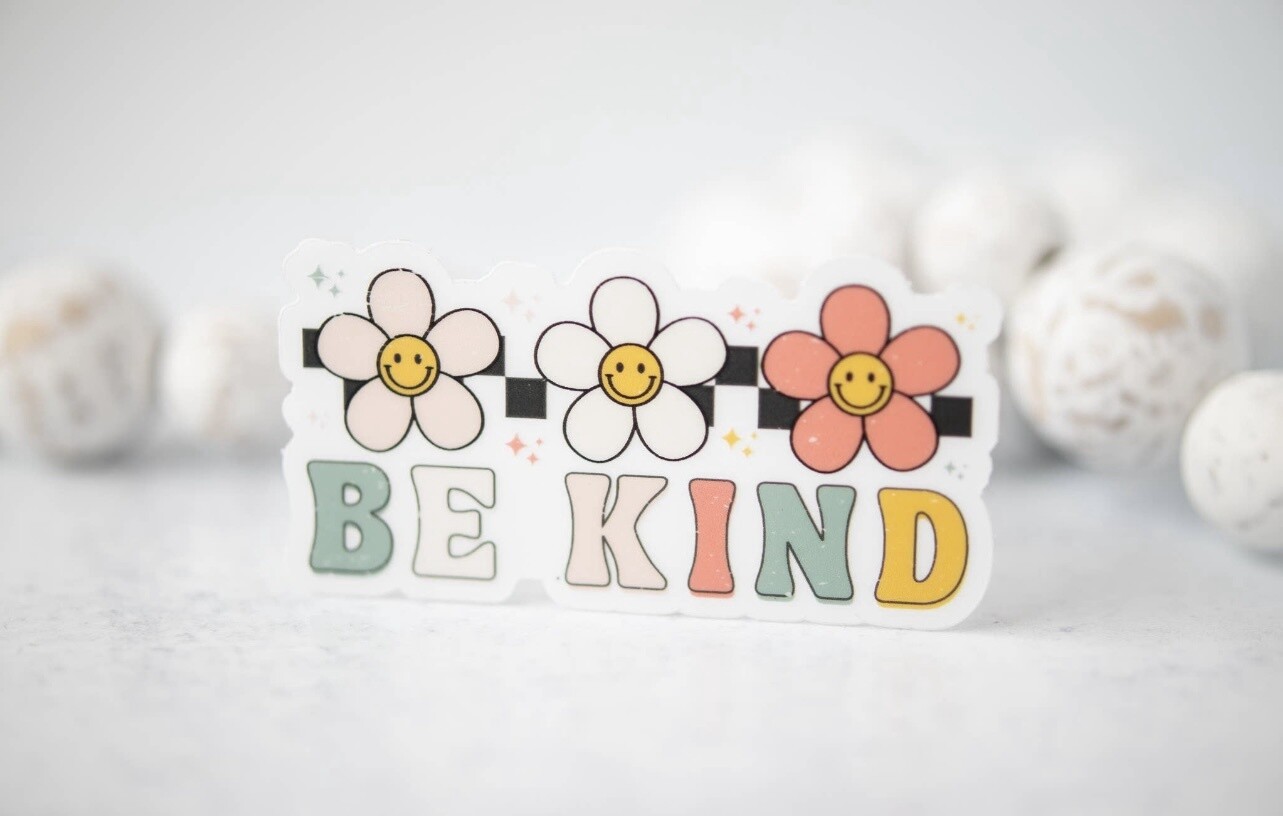 Be Kind Retro CLEAR 3&#39;&#39; Sticker