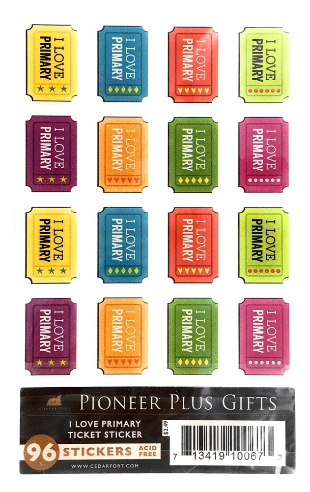 i love primary ticket stickers