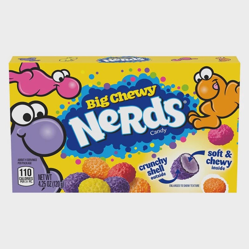 Wonka Nerds Big Chewy Theater Box 120.4g (4.25oz) (Box of 12)