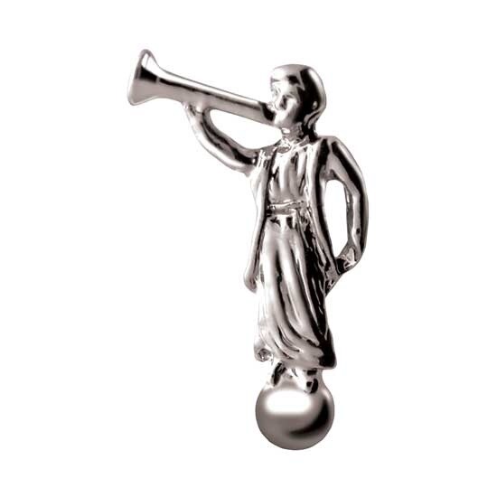 Angel Moroni Pin Shiny SILVER