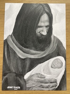 &quot;Father in Heaven&quot; 5x7 Black &amp; White Print