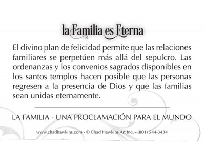 Families Are Forever - La Familia es Eterna, Recommend Holder