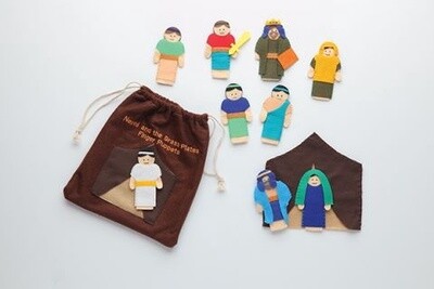 Nephi &amp; The Brass Plates Finger Puppets 13 piece set