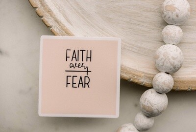Faith Over Fear Vinyl Sticker, 3x3 in