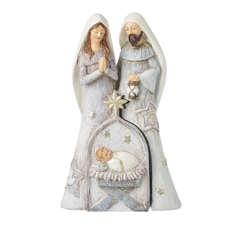 Nativity Scene Grey with stars