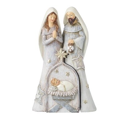 Nativity Scene Grey with stars