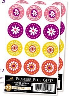I promise&#39; baptism girl stickers