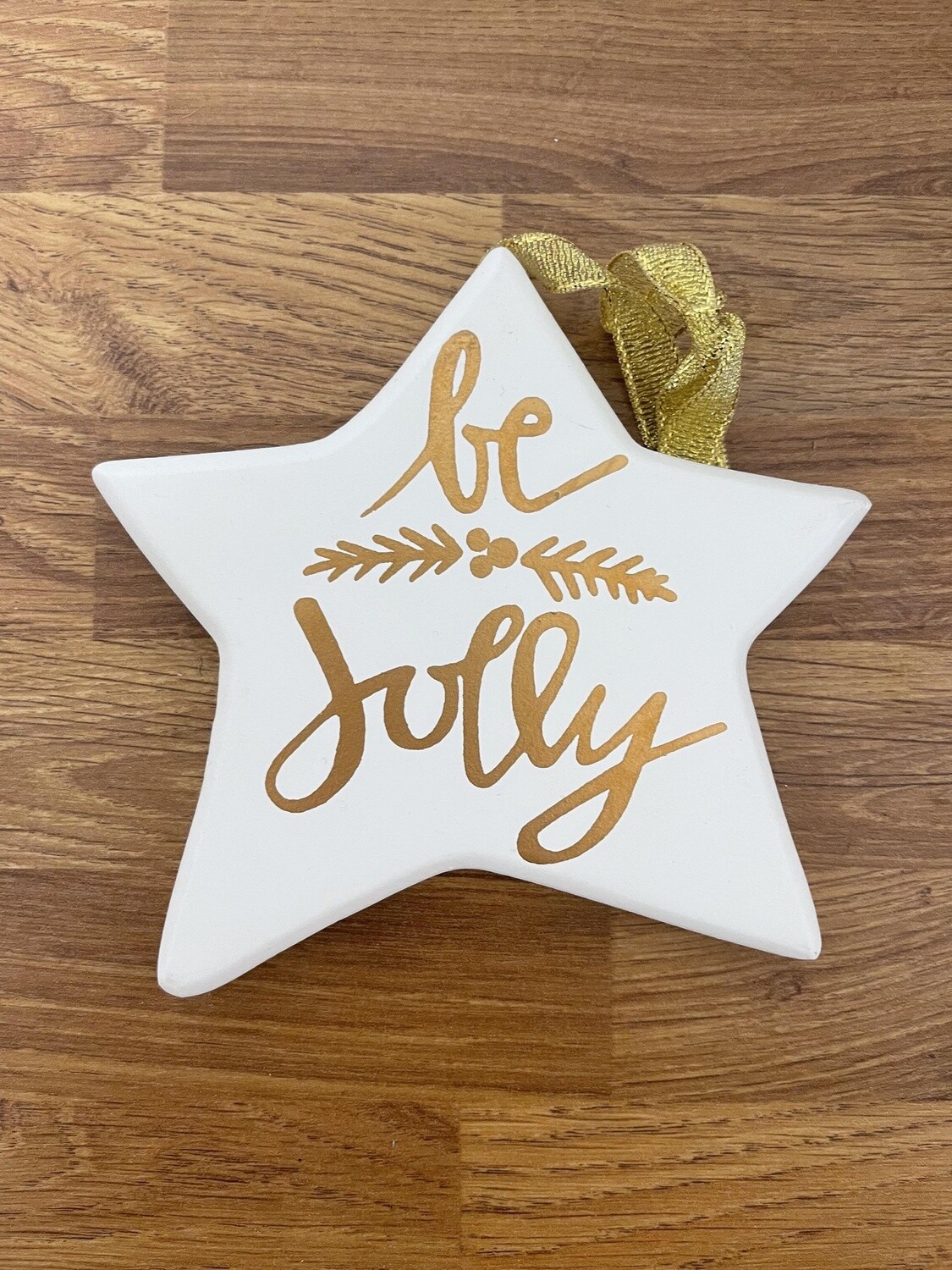 Gold Star Plaque - Be Jolly