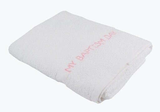 My Baptism Day Towel Pink