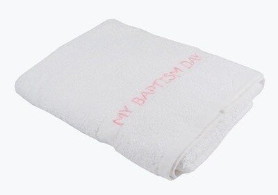 My Baptism Day Towel Pink