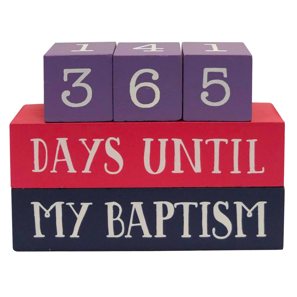 Baptism Countdown Block Set (Purples)