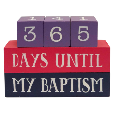 Baptism Countdown Block Set (Purples)
