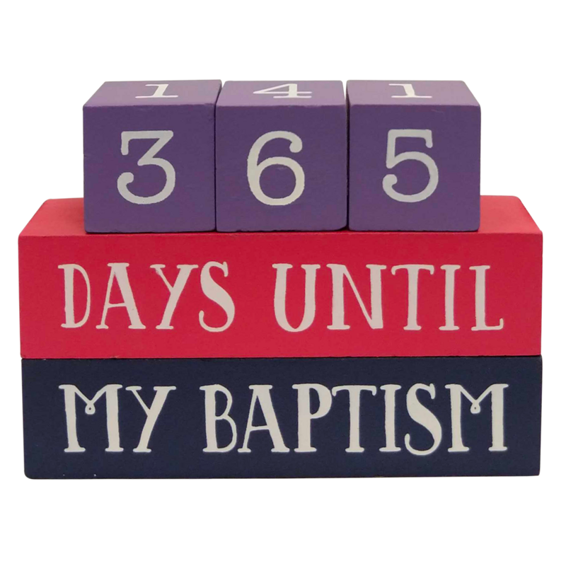 Baptism Countdown Block Set (Purples)
