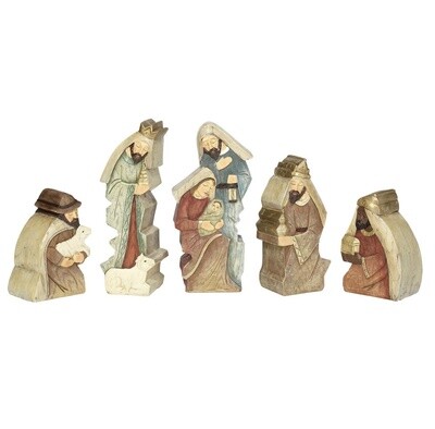 5 PIECE NESTED NATIVITY 6"H
