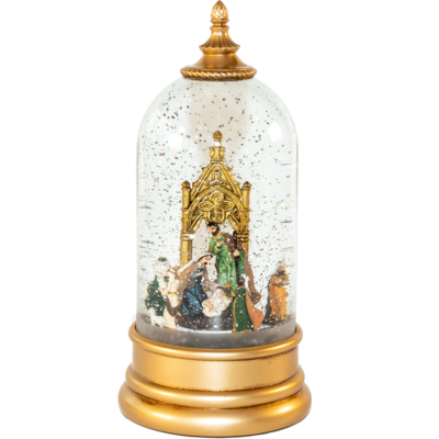 Holy Family with Rotating Wise Men Snow Globe