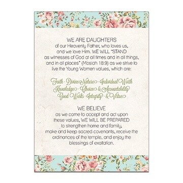 Young Women Theme Card OLD VERSION