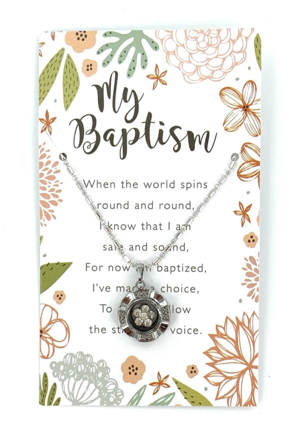 Baptism Necklace - White Spinner